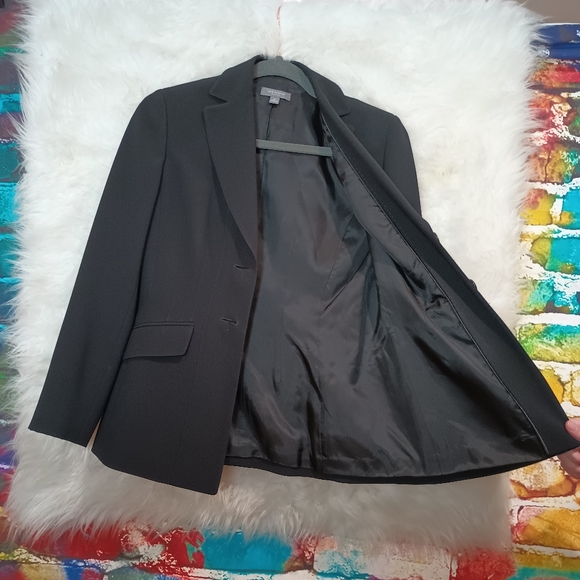 Ann Taylor Black Front Button Suit Jacket Size 2p - Picture 4 of 13